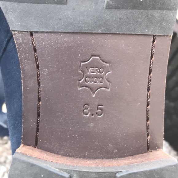 Matt Bernson Women’s Navy Blue Tundra Shearling Lined Moto Mid Boot size 8.5 - Picture 15 of 16